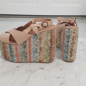 "SOLD" Jeffery Campbell Platform Wedges Size 7